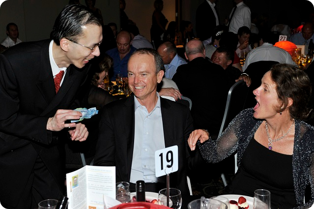 Chew Eng Chye a Corporate Magician in Perth performing for the Master Builders Association of Western Australia