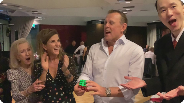 Chew Eng Chye a Rubiks Cube Magician performing for Toyota